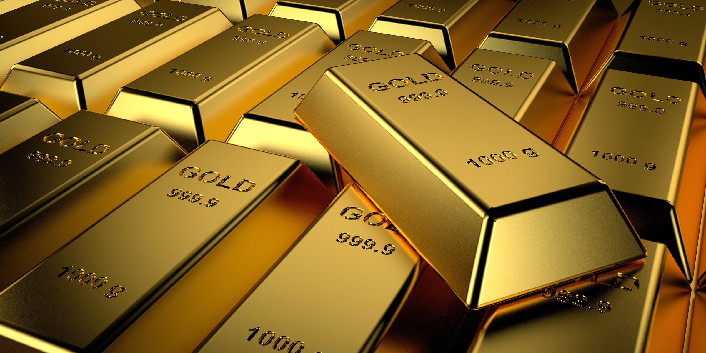 Gold Bars 3D Illustration